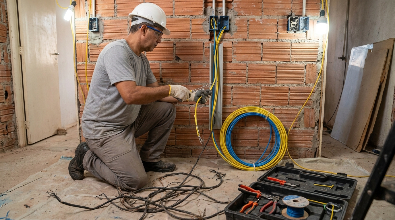 Adequação de Fiação no Centro, Jundiaí‑SP