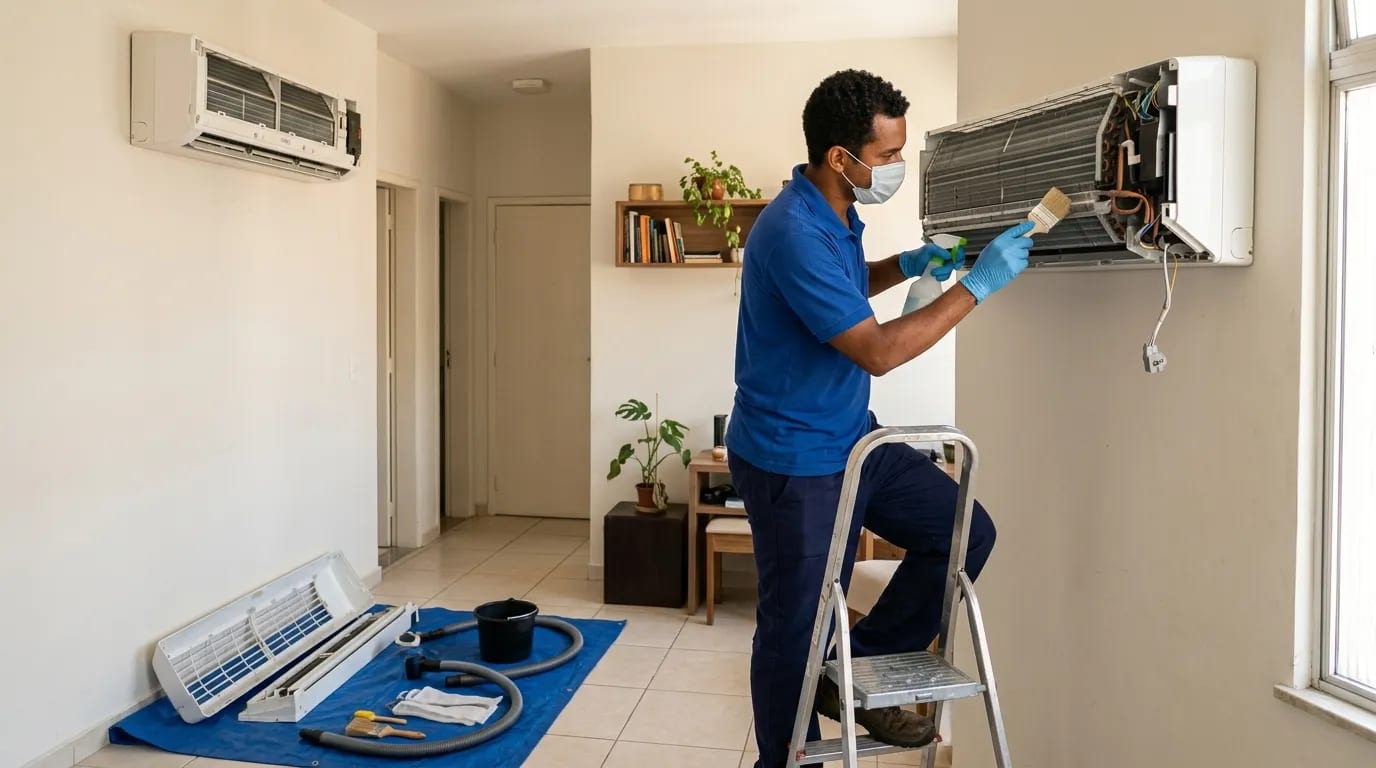 Limpeza da evaporadora em Jundiaí‑SP