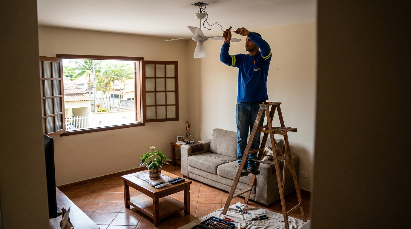 Reforço de Suporte no Teto no Caxambu, Jundiaí‑SP