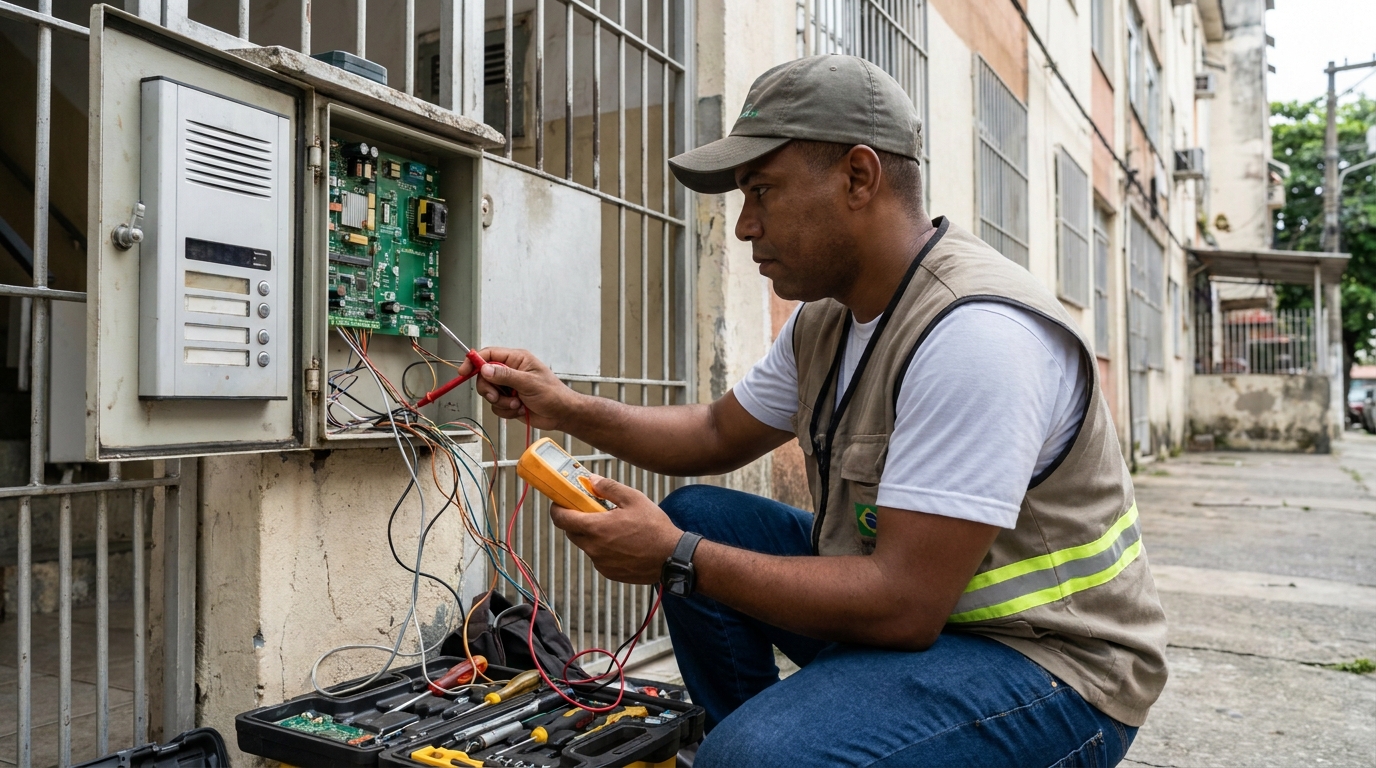 Reparo de Placa e Campainha no Bairro Malota, Jundiaí‑SP