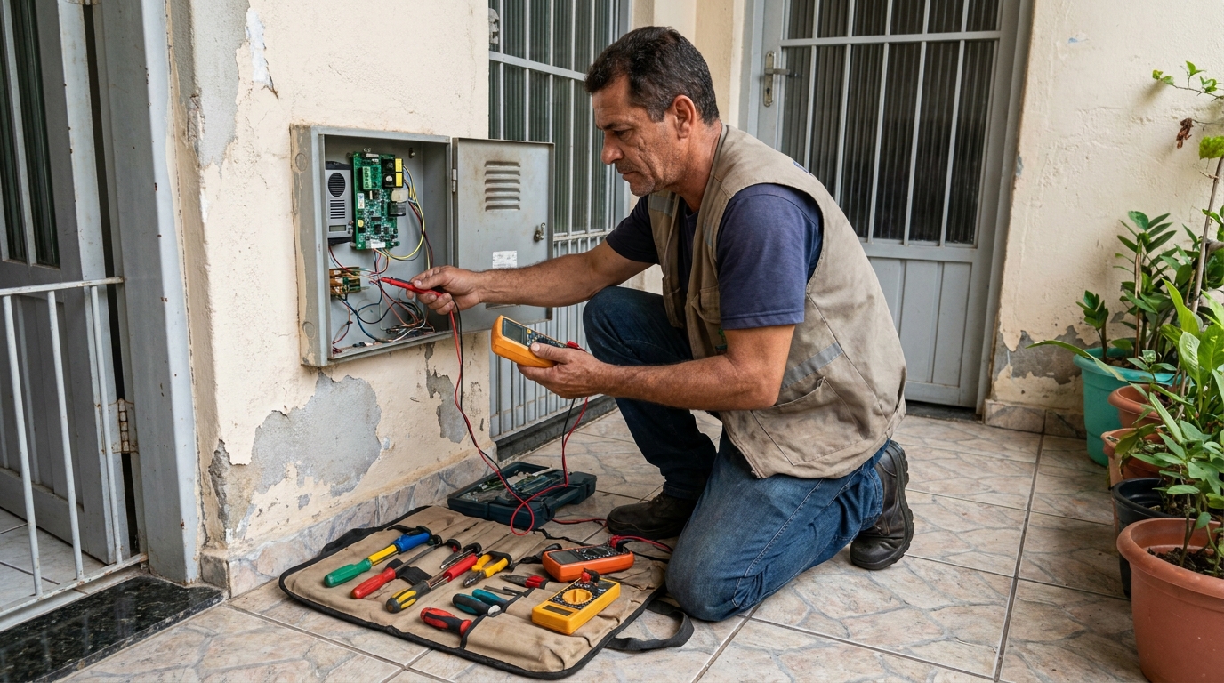 Troca de Fiação de Interfone no Bairro Malota, Jundiaí‑SP